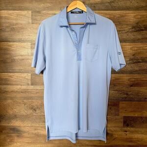 RLX Ralph Lauren Polo Shirt Mens Medium Long, Blue Pocket Paradise Valley CC, AZ